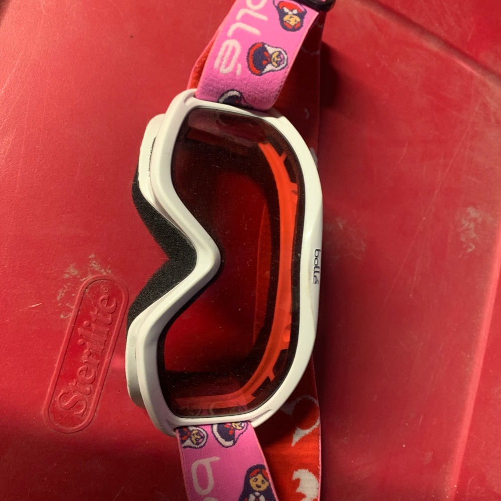 Bolle White and Pink Goggles with Red Lenses for kid (girl)